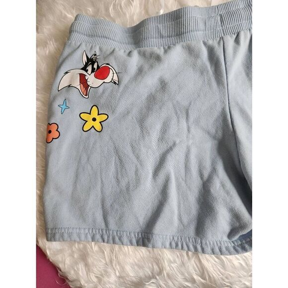 Looney Tunes XXL 19, light blue shorts with Tweety, Bugs Bunny, and Sylvester. - Picture 5 of 9